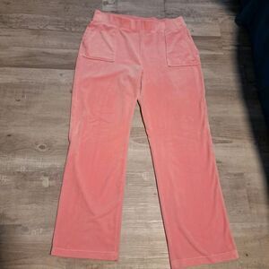 Juicy by Juicy Couture Size XL Pink Velour Sweatpants/Track Pants